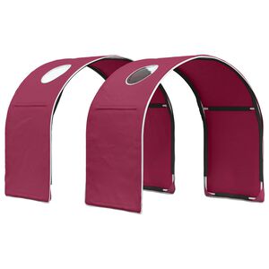 vidaXL Sengtunnel for barneseng 2 stk. R&oslash;d Polyester