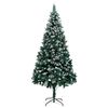 vidaXL Kunstig juletre med 300 LED gr&oslash;nn 240 cm PVC og St&aring;l og Plast