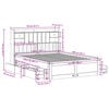 vidaXL Seng med bokhylle uten madrass voksbrun 150x200 cm heltre furu