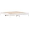 vidaXL Sengeramme med madrass hvit 200x200 cm heltre furu