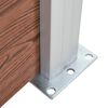 vidaXL Gjerdesett WPC 8 firkantet + 1 slisset 1484x186 cm brun