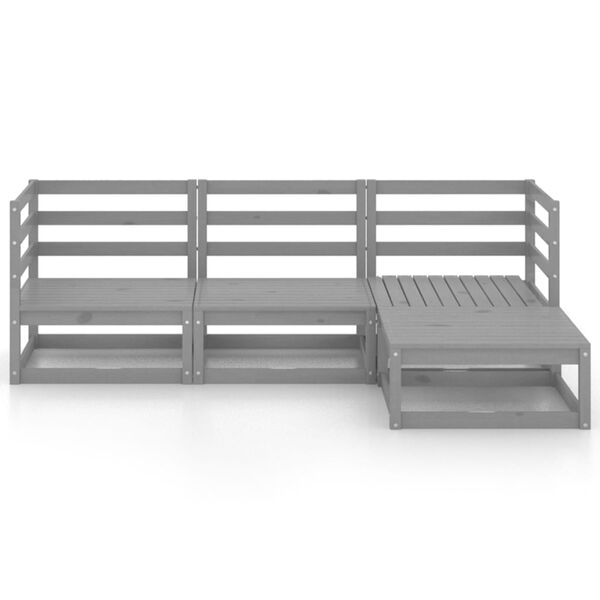 vidaXL Hagesofagruppe 4 deler heltre furu gr&aring;