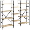 vidaXL Bokhylle sonoma eik 160x28,5x136,5 cm konstruert tre