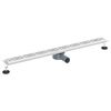 vidaXL Dusjavl&oslash;p Linje Design med 360&deg; Siphon S&oslash;lv 100 cm