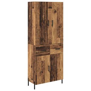 vidaXL H&oslash;yskap Veggmontert Gamle tre 69,5 x 34 x 180 cm Konstruert tre