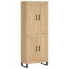 vidaXL Highboard sonoma eik 69,5x34x180 cm konstruert tre