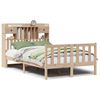 vidaXL Seng med bokhylle uten madrass 135x190 cm heltre furu