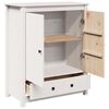 vidaXL Highboard hvit 83x41,5x100 cm heltre furu