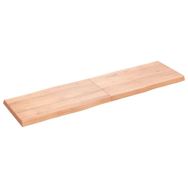 vidaXL Bordplate lysebrun 180x50x(2-6)cm behandlet heltre naturlig