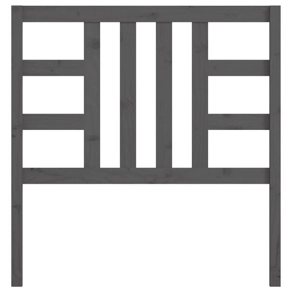 vidaXL Sengegavl grå 96x4x100 cm heltre furu