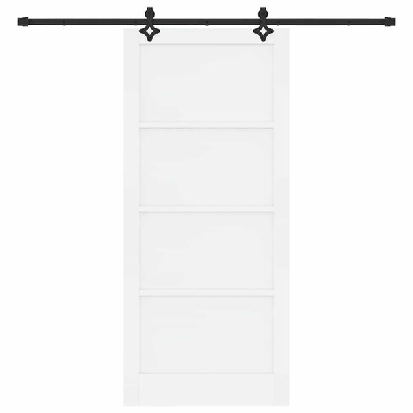 vidaXL Skyved&oslash;r ORKDAL Hvit 93 x 211 cm Massiv furu