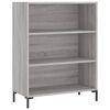vidaXL Highboard gr&aring; sonoma 69,5x32,5x180 cm konstruert tre