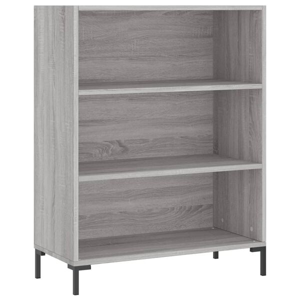 vidaXL Highboard gr&aring; sonoma 69,5x32,5x180 cm konstruert tre