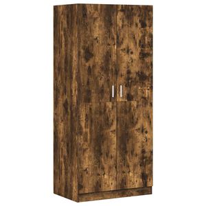 vidaXL Garderobe r&oslash;kt eik 80x52x180 cm konstruert tre