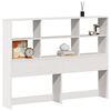 vidaXL Hodegavl med oppbevaring hvit 120 cm heltre furu