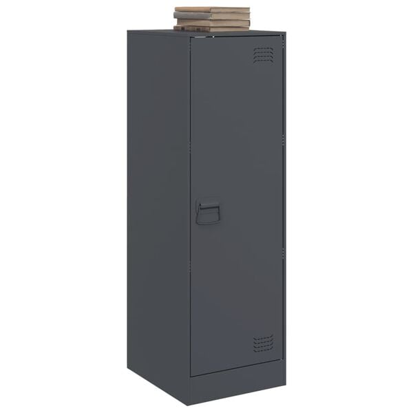 vidaXL Skjenk antrasitt 34,5x39x107 cm st&aring;l