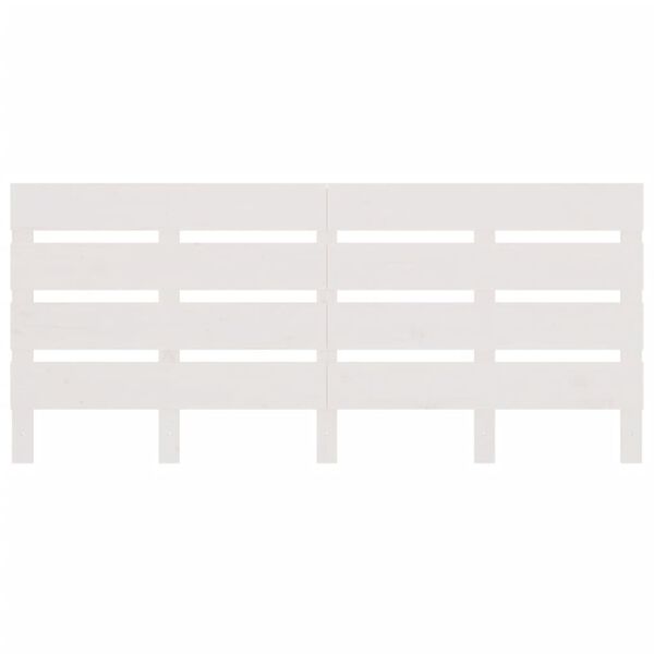 vidaXL Sengegavl hvit 160x3x80 cm heltre furu