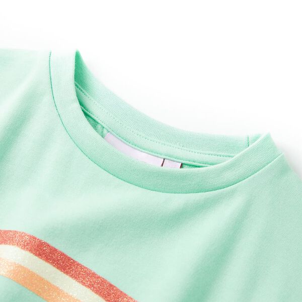 Barnekjole med snor knallgr&oslash;nn 116