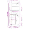 vidaXL Highboard sonoma eik 69,5x34x180 cm konstruert tre