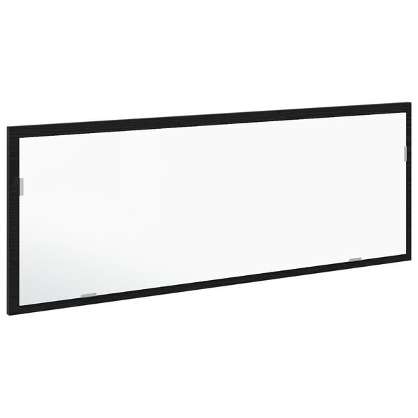 vidaXL LED Badevindu Veggmontert Svart Eik 100 x 8,5 x 37 cm Glass