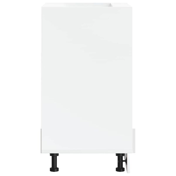 vidaXL Ovnskap Kalmar h&oslash;yglans hvit konstruert tre