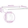 vidaXL Innvendbar Markise Flerfarget 450 &times; 300 cm