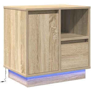 vidaXL Nattbordskap Sonoma eik 50 x 34,5 x 50 cm. Konstruert tre