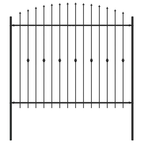 vidaXL Spikertrekk Svart 200 x 200 cm Pulverlakkert st&aring;l