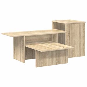 vidaXL Konsollbord Sonoma eik 91,5 x 35 x 38,5 cm Konstruert tre