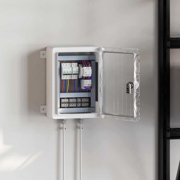 vidaXL Kontrollskap Grå 25 x 13 x 33 cm ABS-plast