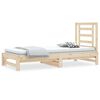 vidaXL Uttrekkbar dagseng 2x(90x190) cm heltre furu