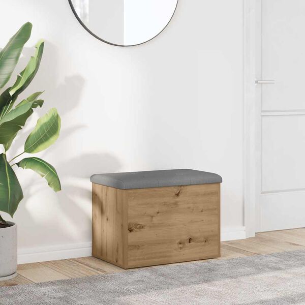 vidaXL Oppbevaringsbenk artisan eik 62x42x45 cm konstruert tre