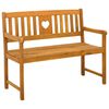 vidaXL Utend&oslash;rs benk Naturlig 110 x 55,5 x 90 cm Solid akasietre