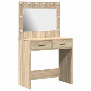 vidaXL Sminkebord Sonoma eik 78,5 x 41 x 135 cm Konstruert tre