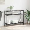 vidaXL Konsollbord med hylle Svart Eik 100 x 29 x 75 cm Konstruert tre