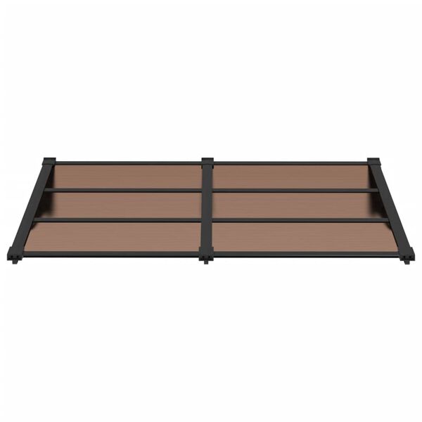 vidaXL Skjermtak svart 152,5x90 cm polykarbonat