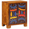 vidaXL Skjenk flerfarget 50x35x60 cm heltre akasie