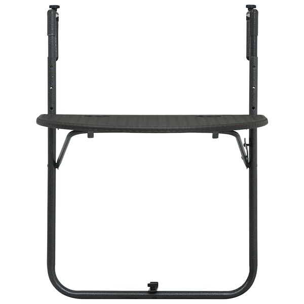 vidaXL Hengende balkongbord brun 60x64x83,5 cm plast rottingutseende