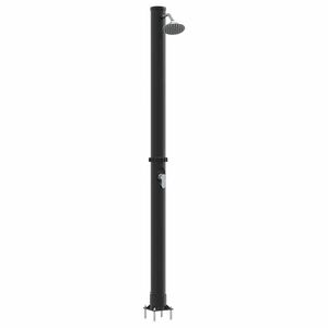 vidaXL Utendørs Soldusj Svart 217 cm PVC og Aluminium