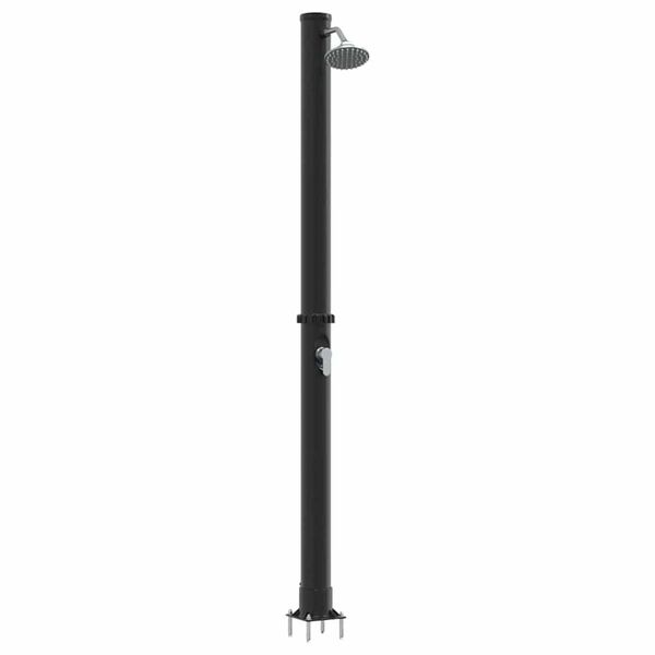 vidaXL Utendørs Soldusj Svart 217 cm PVC og Aluminium