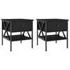 vidaXL Nattbord 2 stk svart 40x42x45 cm konstruert tre
