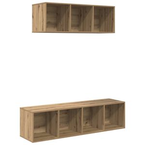 vidaXL TV-benksett Veggmontert 2 pcs Artisan Eik Konstruert tre