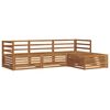 vidaXL Utend&oslash;rs sofa-sett 4 pcs Naturlig Solid akasietre