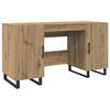 vidaXL Skrivebord med d&oslash;r artisan eik 140 x 50 x 75 cm Konstruert tre
