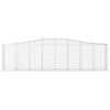 vidaXL Gabionkurver buede 15 stk 400x50x100/120 cm galvanisert jern