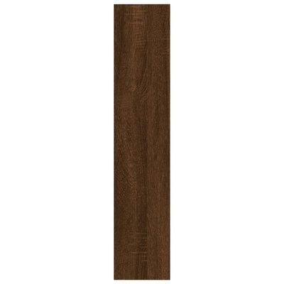 vidaXL Vegghylle brun eik 90x16x78 cm konstruert tre