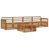 vidaXL Utend&oslash;rs sofa-sett 5 pcs Naturlig Solid akasietre
