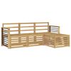 vidaXL Utend&oslash;rs sofa-sett 4 pcs Hvit Solid akasietre