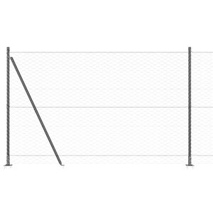 vidaXL Sekskantet gjerde med betongbase 100 x 1,5 m PVC-belagt st&aring;l
