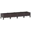 vidaXL Hagekrukke med hjul Brun 160 x 40 x 29 cm PP